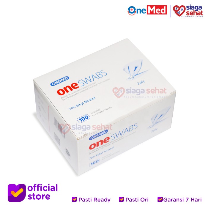 Jual Alcohol Swab One Swabs 2 Ply Harga 3 Box 1 Box 100 Pcs