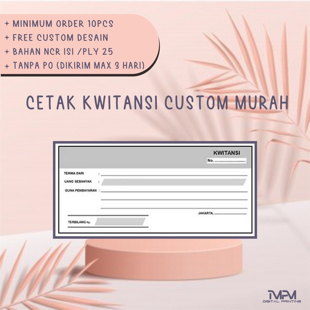 Jual Cetak Kwitansi Custom Murah Shopee Indonesia 2960