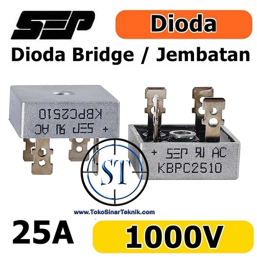 Jual Dioda Bridge KBPC 2510 25A 1000V Silicon Diode Kiprok Jembatan ...