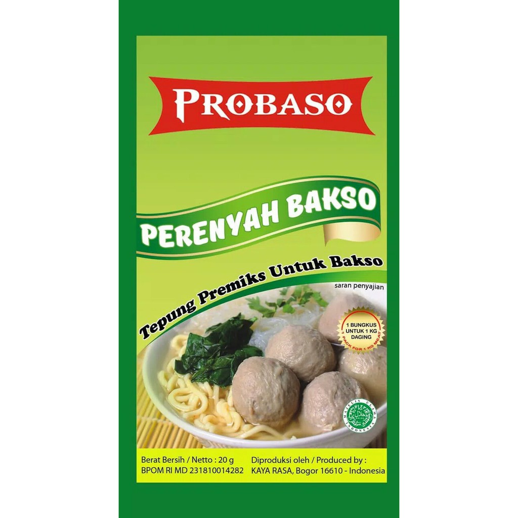 Jual Tepung Bakso Perenyah Probaso 20gr Harga Satuan Shopee Indonesia