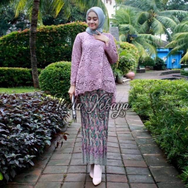 Jual Stelan Rinjani Bahan Brokat Kebaya Murah Kebaya Simpel Kebaya