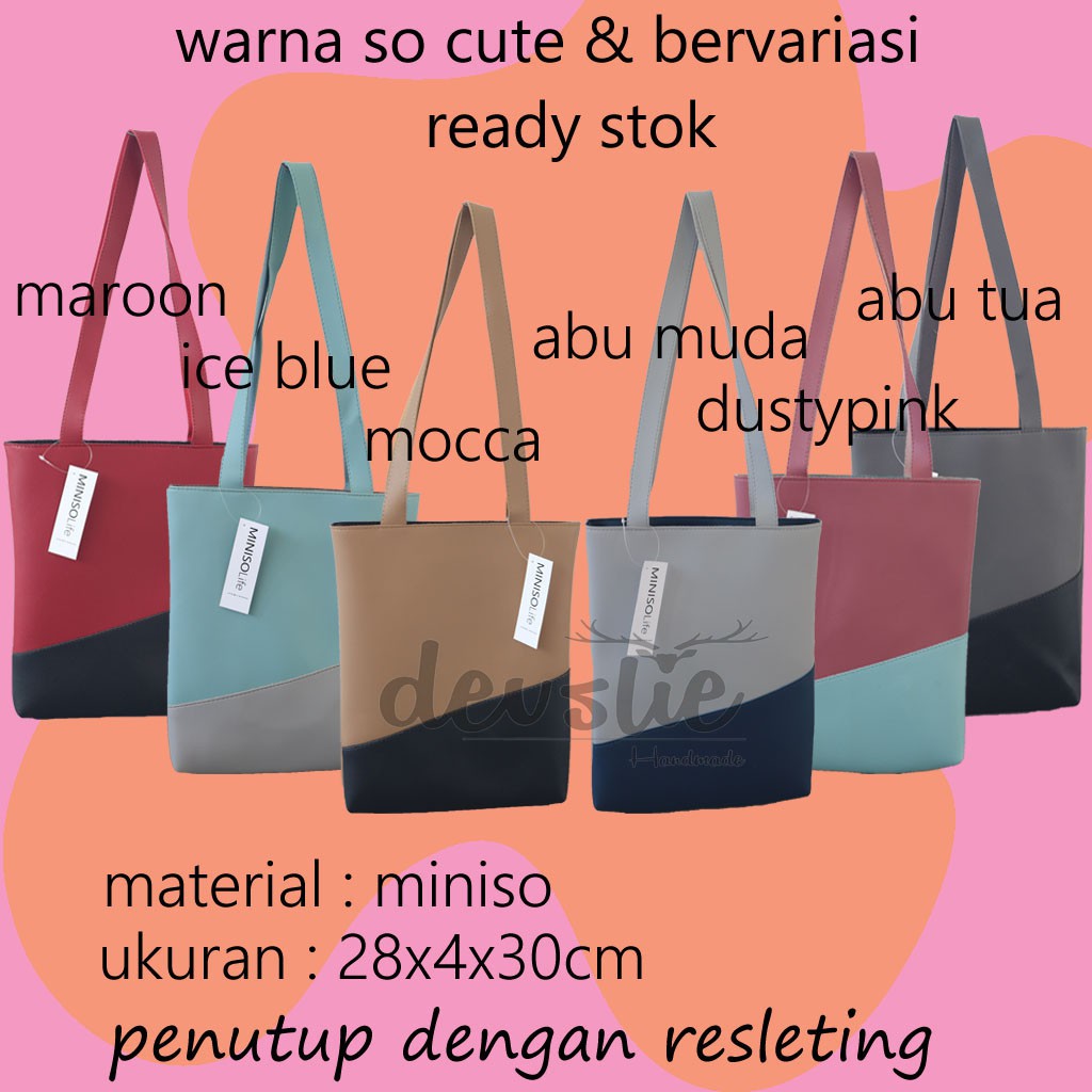 Jual Tas Tote Miniso Import Terbaru - Aug 2023