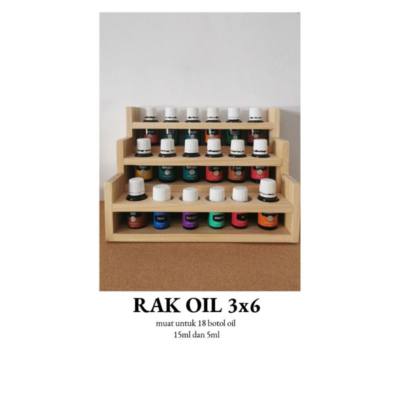 Jual RAK ESSENTIAL OIL SUSUN TANGGA 3x6 FREE GRAFIR | Shopee Indonesia
