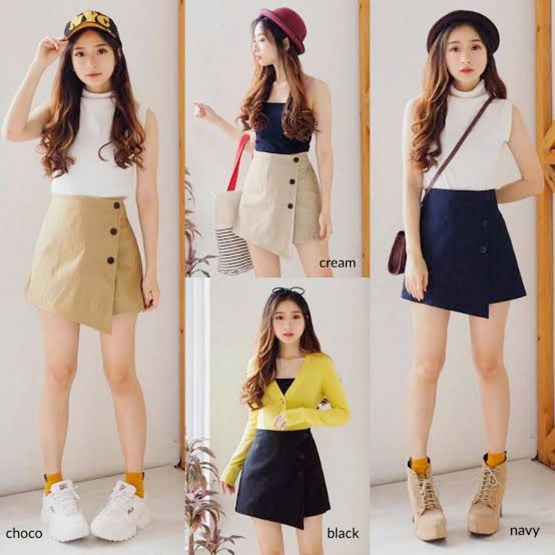 Jual Korean mini skirt/rok celana /hotpants/rok mini | Shopee Indonesia