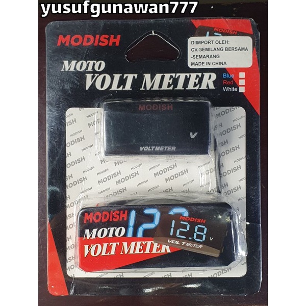 Jual Voltmeter volt meter aki digital universal MODIS | Shopee Indonesia