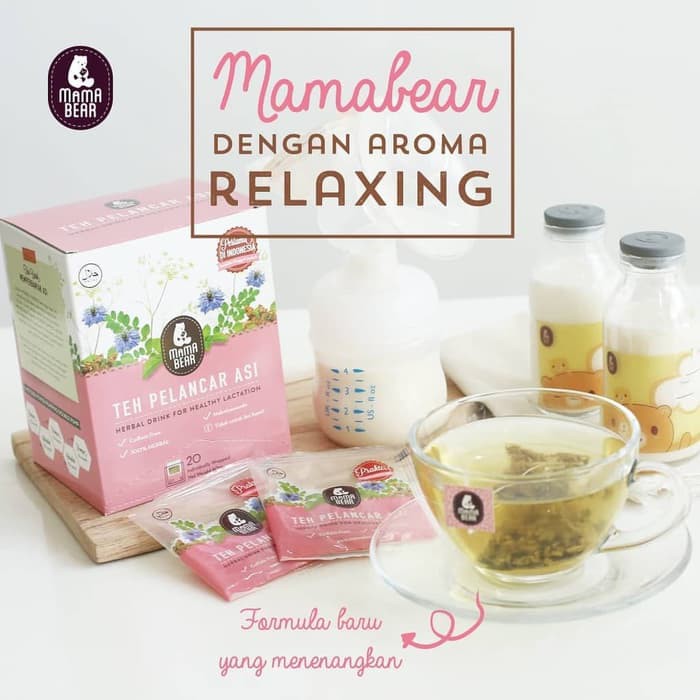 Jual MAMABEAR TEH PELANCAR ASI / ASI BOOSTER / Mama Bear Booster Tea ...