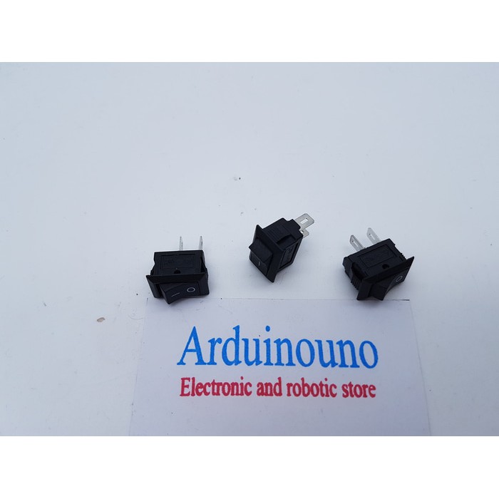 Jual Rocker Switch Switches 2-Pin Black On/Off Small Mini 3A 12V-250V ...