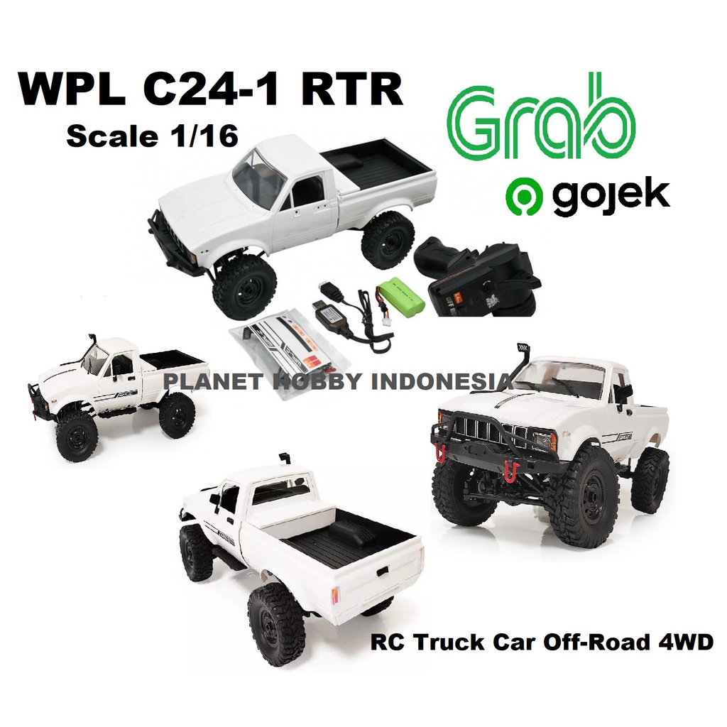 Jual RC Car Off-Road WPL C24-1 C241 C-24-1 RTR Truck 4WD 1/16 - Main Image