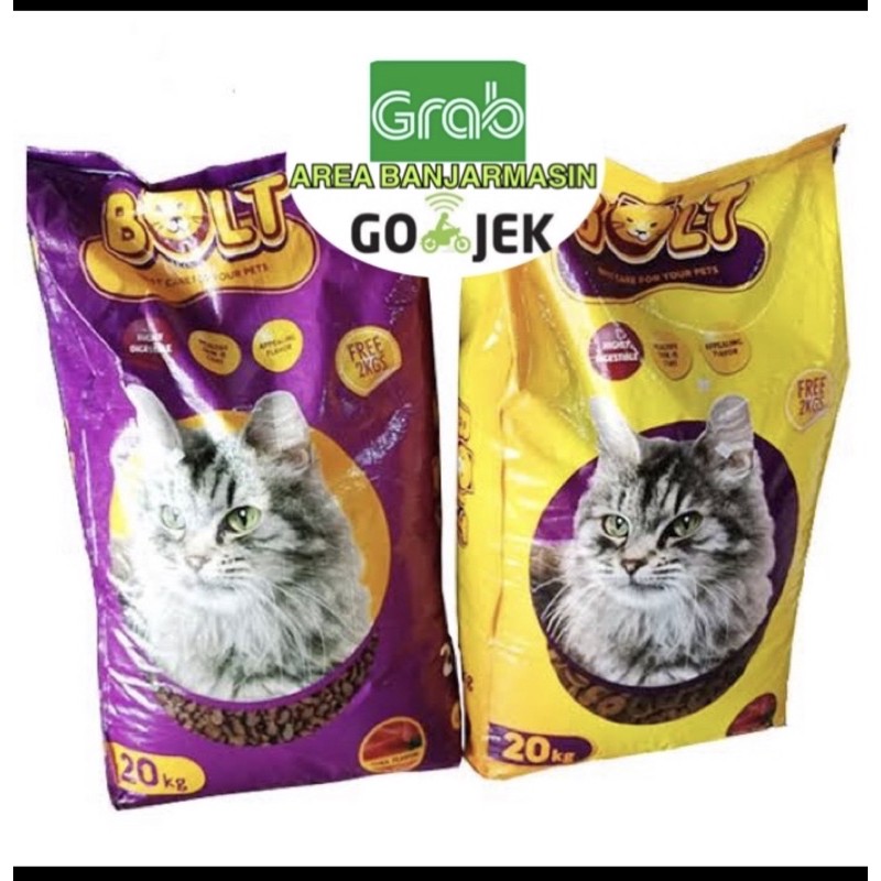 Jual Bolt 20kg pakan kucing / pelet pur makanan kucing / cat food bolt ...