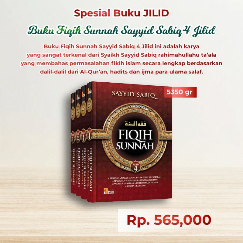 Jual Buku Fiqih Sunnah Sayyid Sabiq 4 Jilid Shopee Indonesia