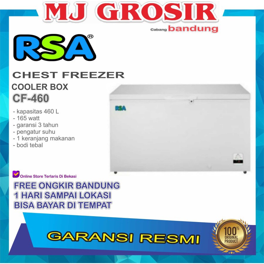 Jual RSA CF 460 CHEST FREEZER BOX 460 L LEMARI PEMBEKU 460 LITER ...