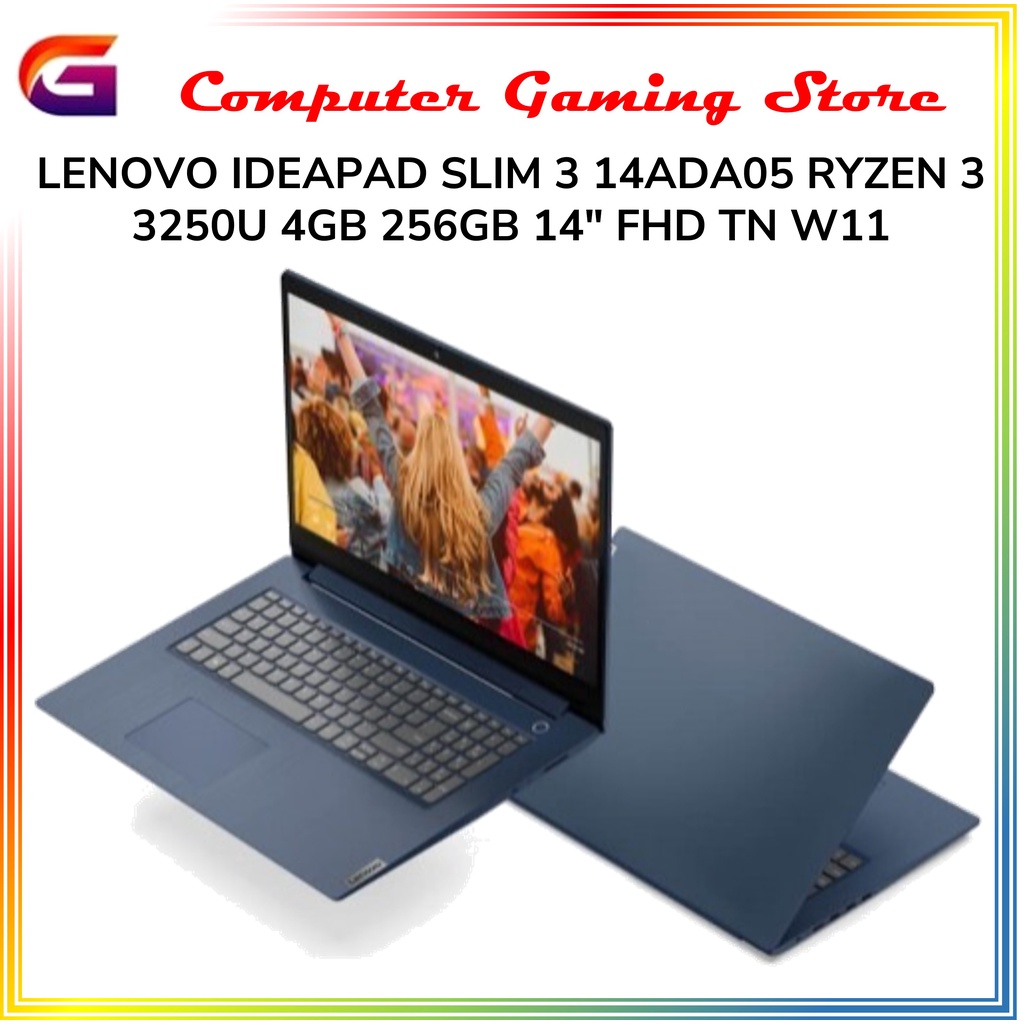 Jual Laptop Lenovo Ideapad Slim 3 14ada05 Ryzen 3 3250u 4gb 256gb 14 Fhd W11 Shopee Indonesia