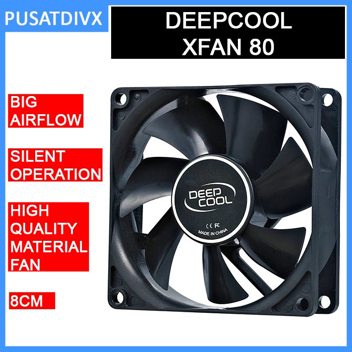 Jual DEEPCOOL XFAN 80 KIPAS FAN 8CM 80MM CASING CASE COOLER PC DEEP