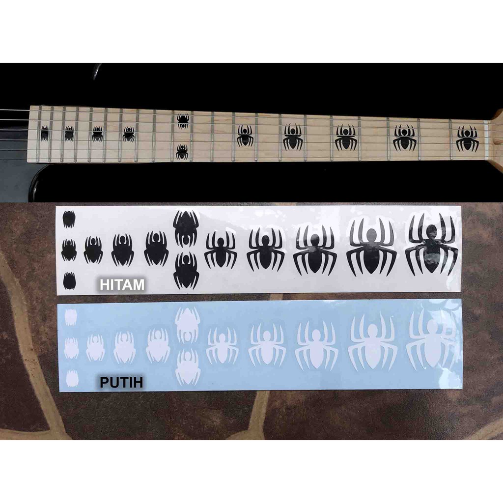 Jual Sticker Inlay Spider Man Fretboard Gitar Elektrik Guitar Bass ...