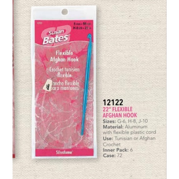 Susan Bates Size J (6mm) Flexible Afghan Hook