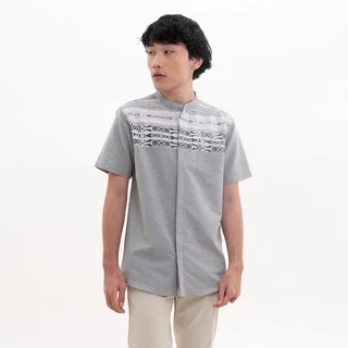 M231 Kemeja Pria Koko Pendek Abu 2277B