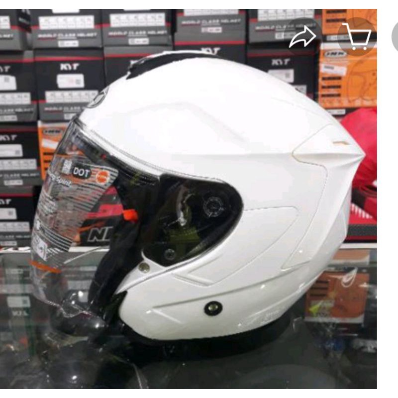 Jual Helm Ink Dynamic Solid White Putih Gunmetal Doff Hitam Black