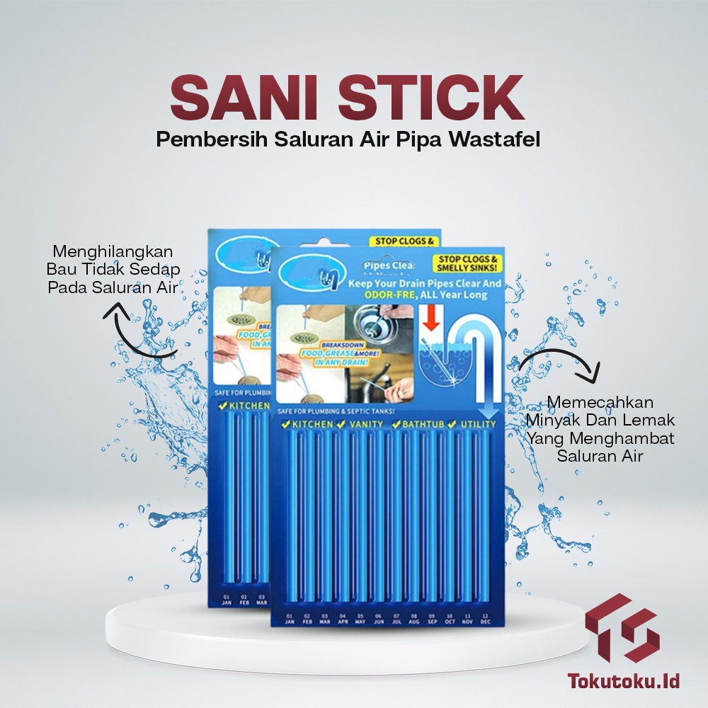 Jual Sani Stick Pembersih Saluran Pipa Air Tersumbat Penghilang Bau Wastafel Shopee Indonesia