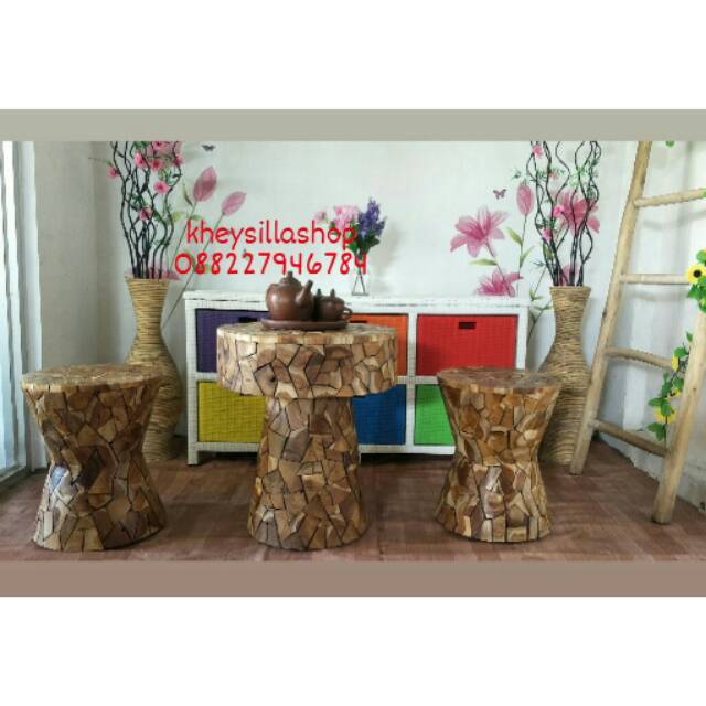 Jual Kursi Stool Kayu Kursi Tamu Kursi Teras Kursi Taman Tanyakan Ongkir Dulu Shopee