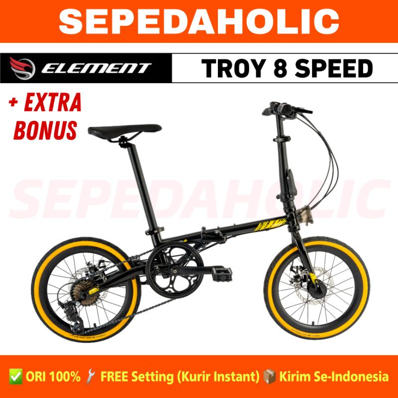 Jual Sepeda Lipat ELEMENT TROY 8 SPEED 16 Inch Garansi Resmi 5 Tahun ...