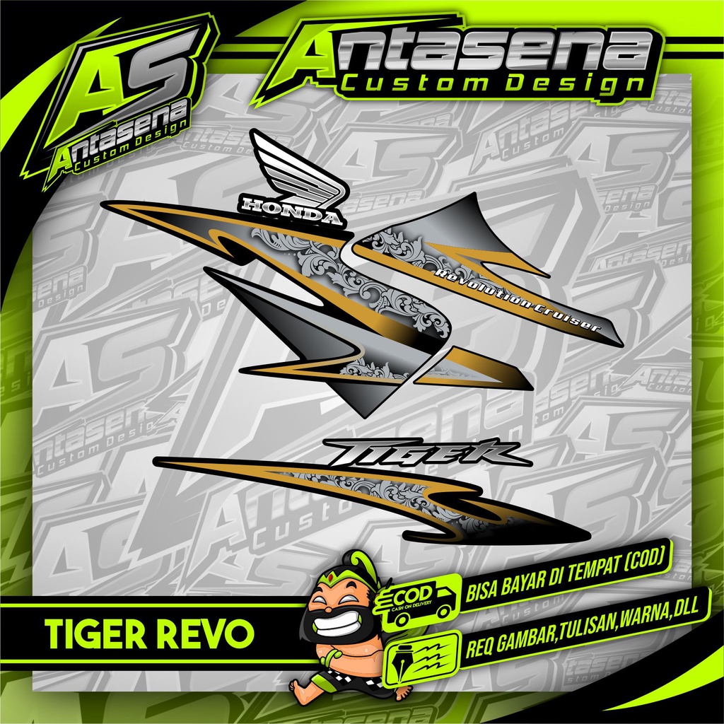 Jual Striping Tiger Revo Tirev Racing Stiker Motor Variasi Honda Tiger