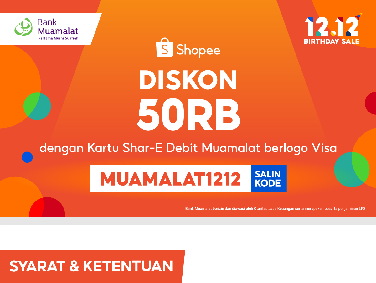 Diskon 50RB dengan Kartu Shar-E Debit Muamalat berlogo Visa