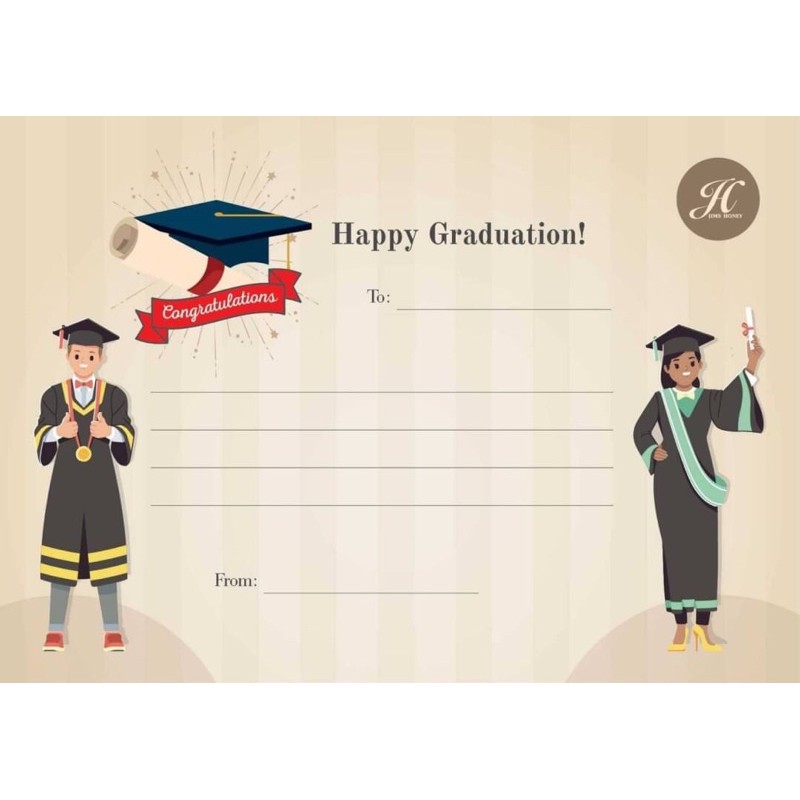 Jual Kartu Ucapan Selamat Wisuda Graduation Card Jimshoney Shopee