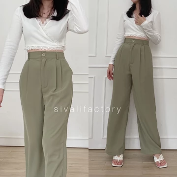 SIVALI Loose Pants 332 Trousers Wanita PART 1 Celana Anti Kusut Celana Kulot Wanita Celana