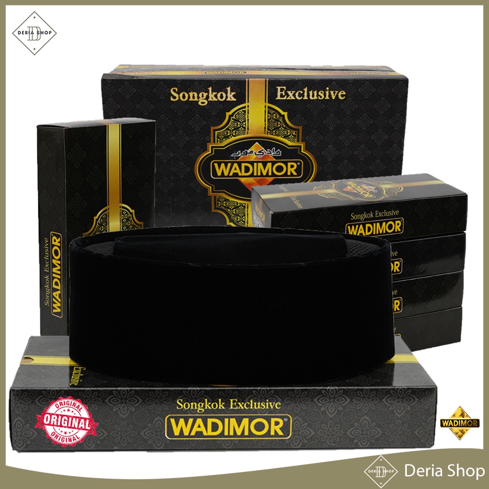 Peci Songkok Wadimor AC, Non / Full AC, Hitam ORIGINAL Tinggi 7 8 9 10 Cm Hitam Polos Pria Dewasa Kopiah Sholat Anak Laki Laki Santri Kopyah Solat Beludru Pendek Bludru Kopeah Shalat Nasional Ori Songko Item Sonkok Ukuran Jumbo Kopia Murah Kupiah Premium