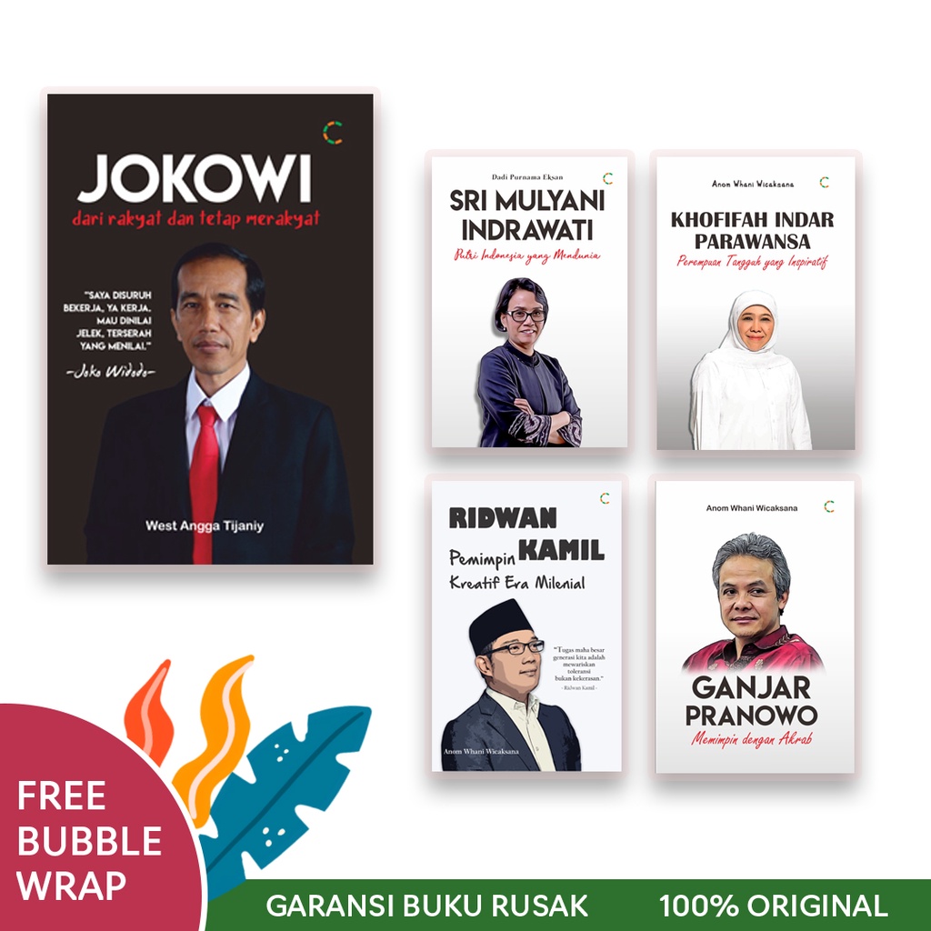 Jual Buku Tokoh T Jokowi Sri Mulyani Khofifah Indar Parawansa Ridwan Kamil Ganjar 7657