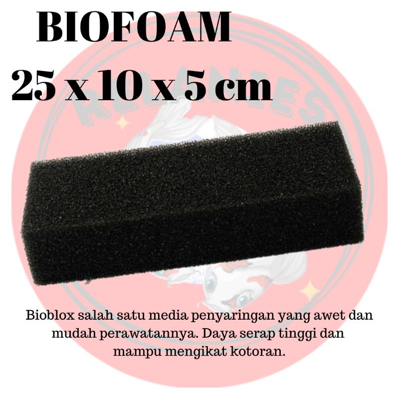 Jual BIOFOAM FILTER BUSA FILTER Aquarium 25X10X5 MEDIA FILTER BOX