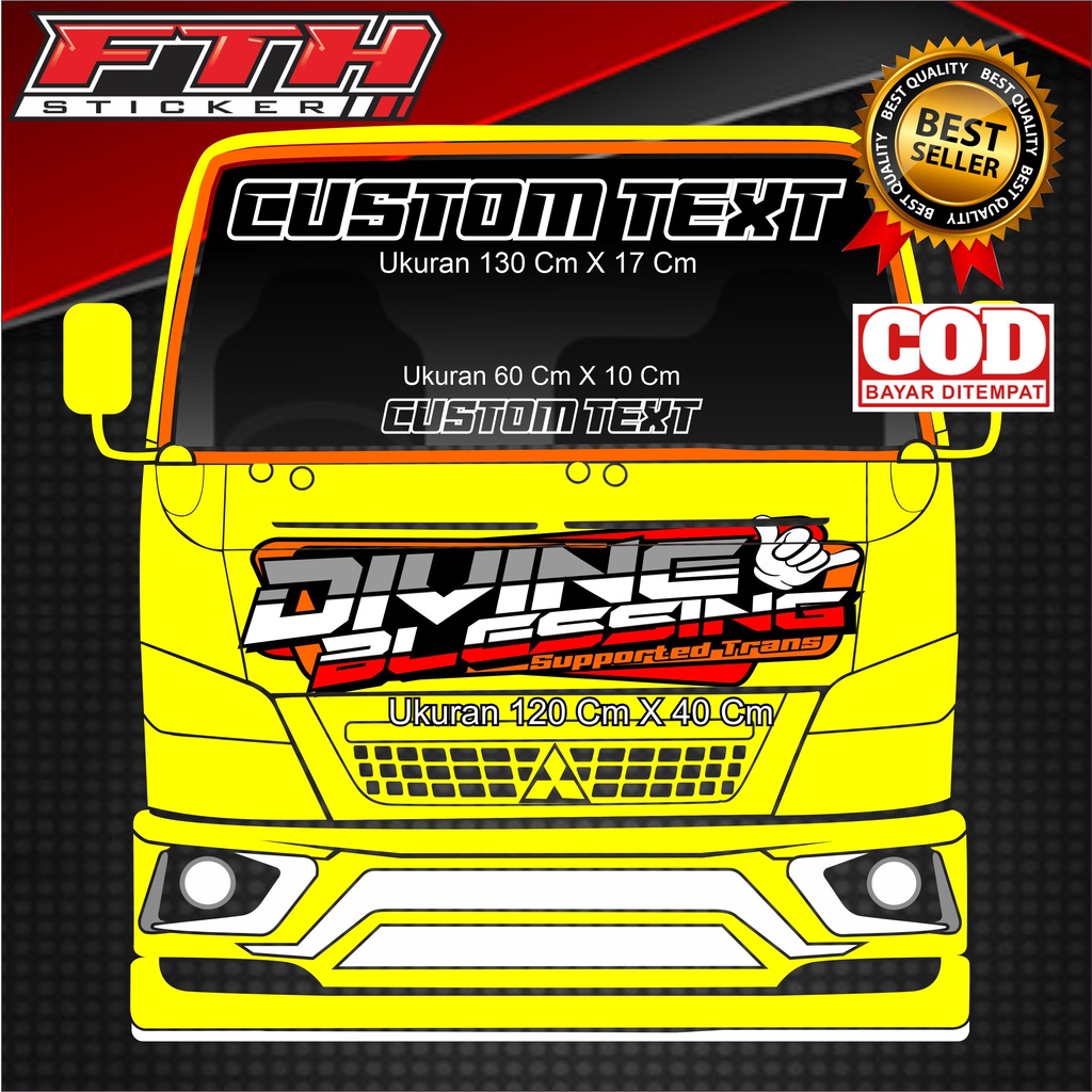 Jual Stiker Decal Kabin Depan Truk Kaca Atas Dan Bawah Canter Giga Dutro Dll Shopee Indonesia