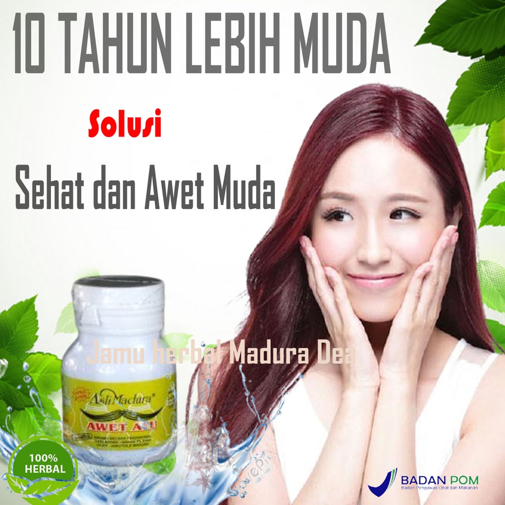 Jual Obat Jamu Herbal Awet Muda Anti Kerut Mencegah Penuaan Dini Meremajakan Kulit Halus Segar