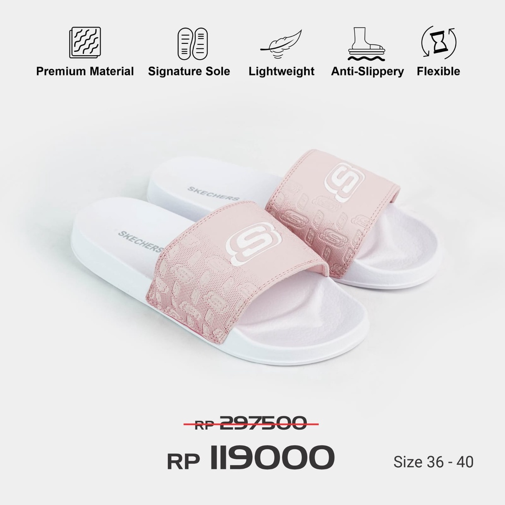 Jual Sandal Skechers Slide Wanita Sendal Slide Wanita Skecher Sendal ...