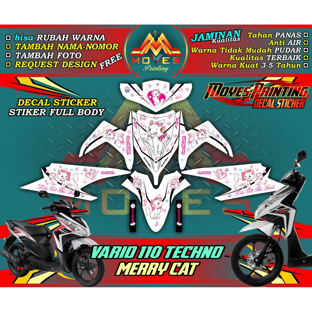 Jual Stiker Vario Techno 110 Decal Vario Techno Sticker Vario 110