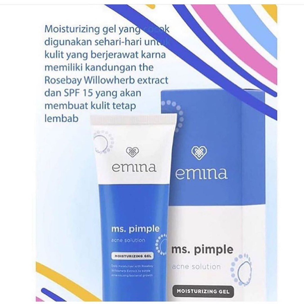 Jual EMINA MS PIMPLE ACNE SOLUTION MOISTURIZER GEL 20 ML Shopee Indonesia