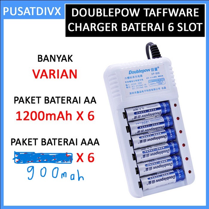 Jual Doublepow Charger Baterai Slot Aa Aaa Battery Cas Batre Shopee