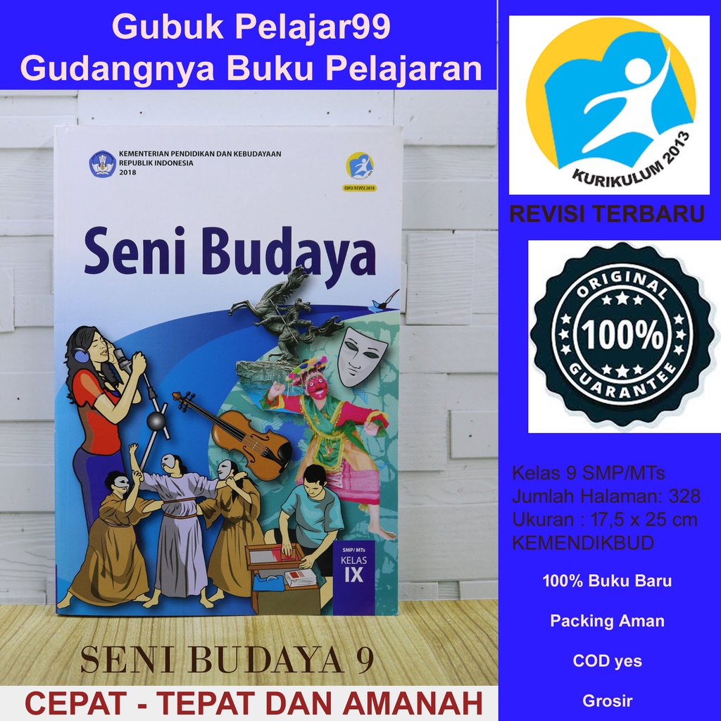 Jual Buku Siswa Seni Budaya Kelas 9 SMP/MTs KEMENDIKBUD Revisi Terbaru ...