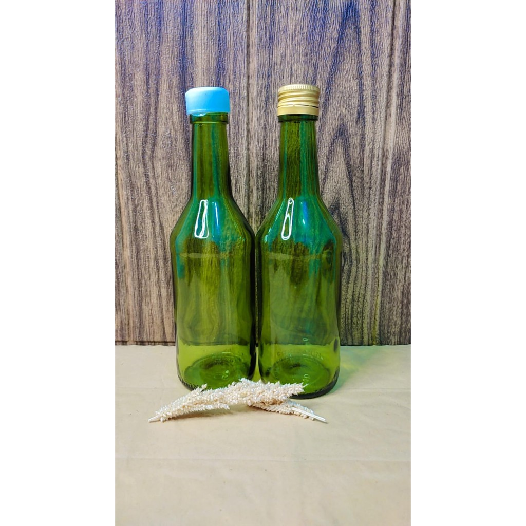 Jual Botol Kaca Soju 350ml Warna Hijau Botol Kemasan Minuman Kekinian