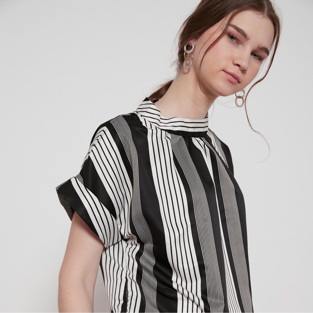 Amanda Blouse in Optical Grey