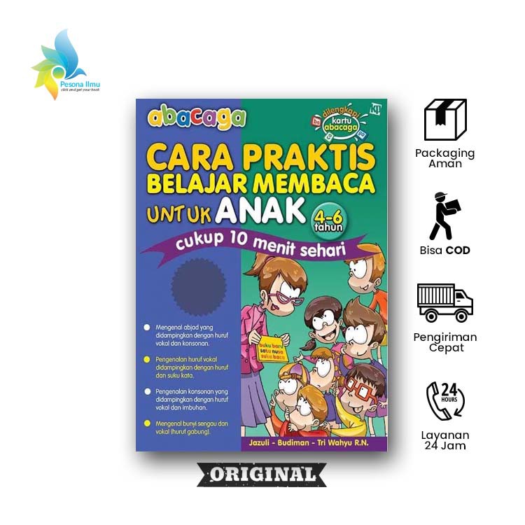 Jual BUKU ANAK ABACAGA, CARA PRAKTIS BELAJAR MEMBACA UNTUK ANAK ( 4-6 ...