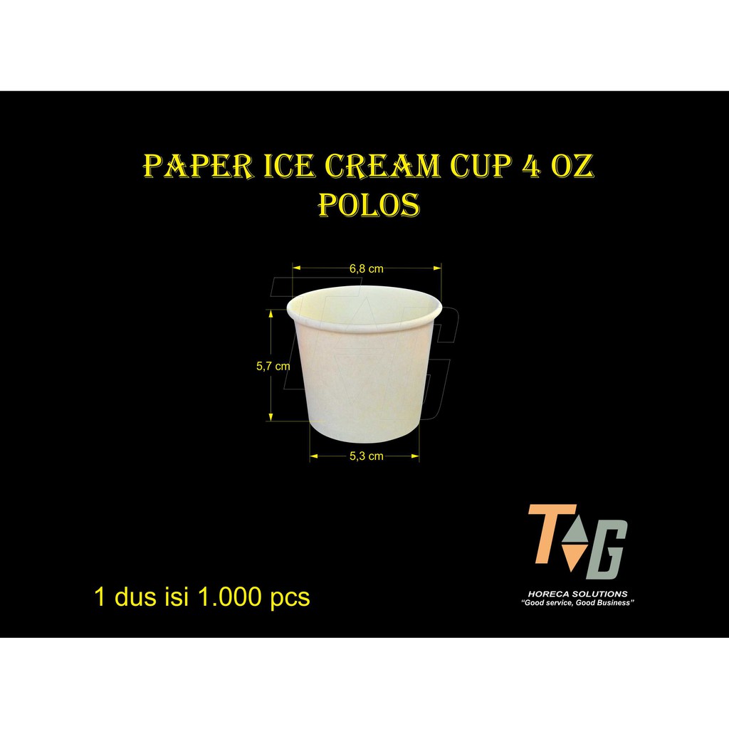 Jual Paper Cup Ice Cream 4 Oz isi 50 pcs Shopee Indonesia