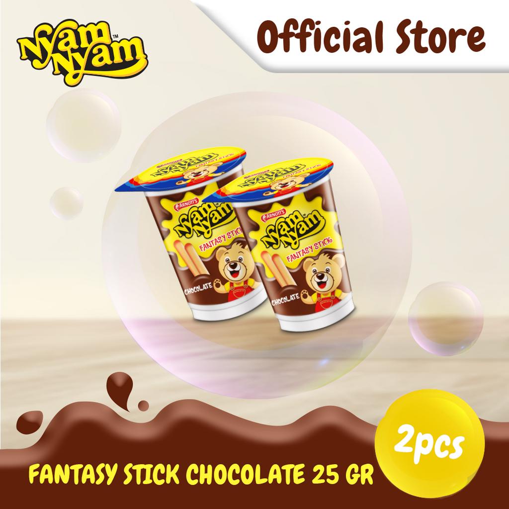 Jual Nyam Nyam Fantasy Stick Biskuit Chocolate 2 X 25 Gr Shopee Indonesia