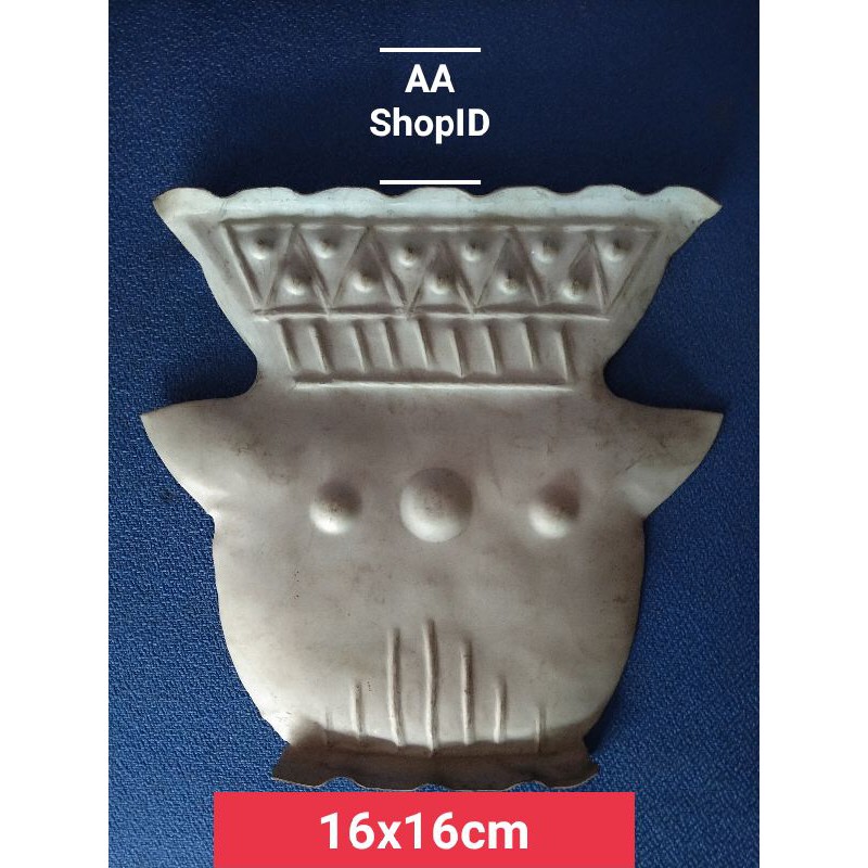 Jual ornamen pagar besi aksesoris pot klasik kecil satu muka ukuran