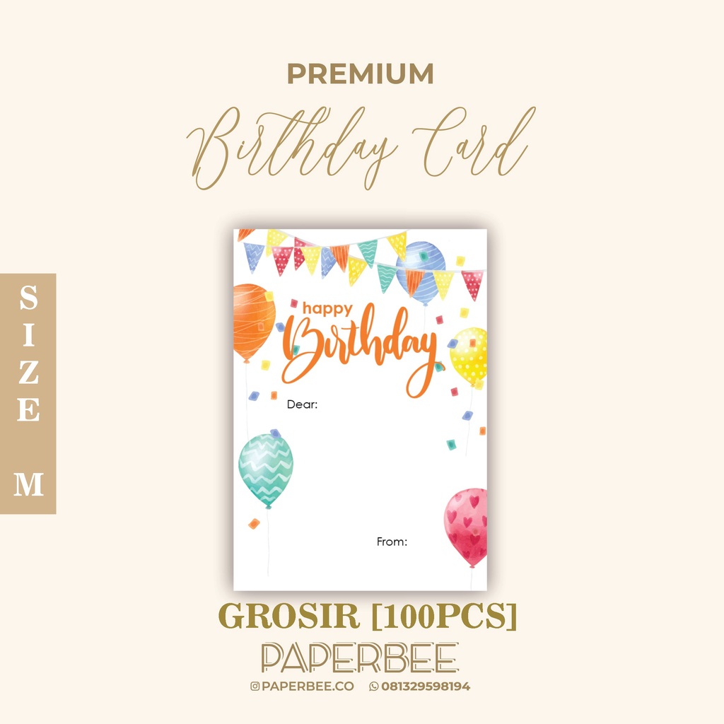Jual [GROSIR] Kartu Ucapan / Kartu Ucapan Ulang Tahun / Greeting Card