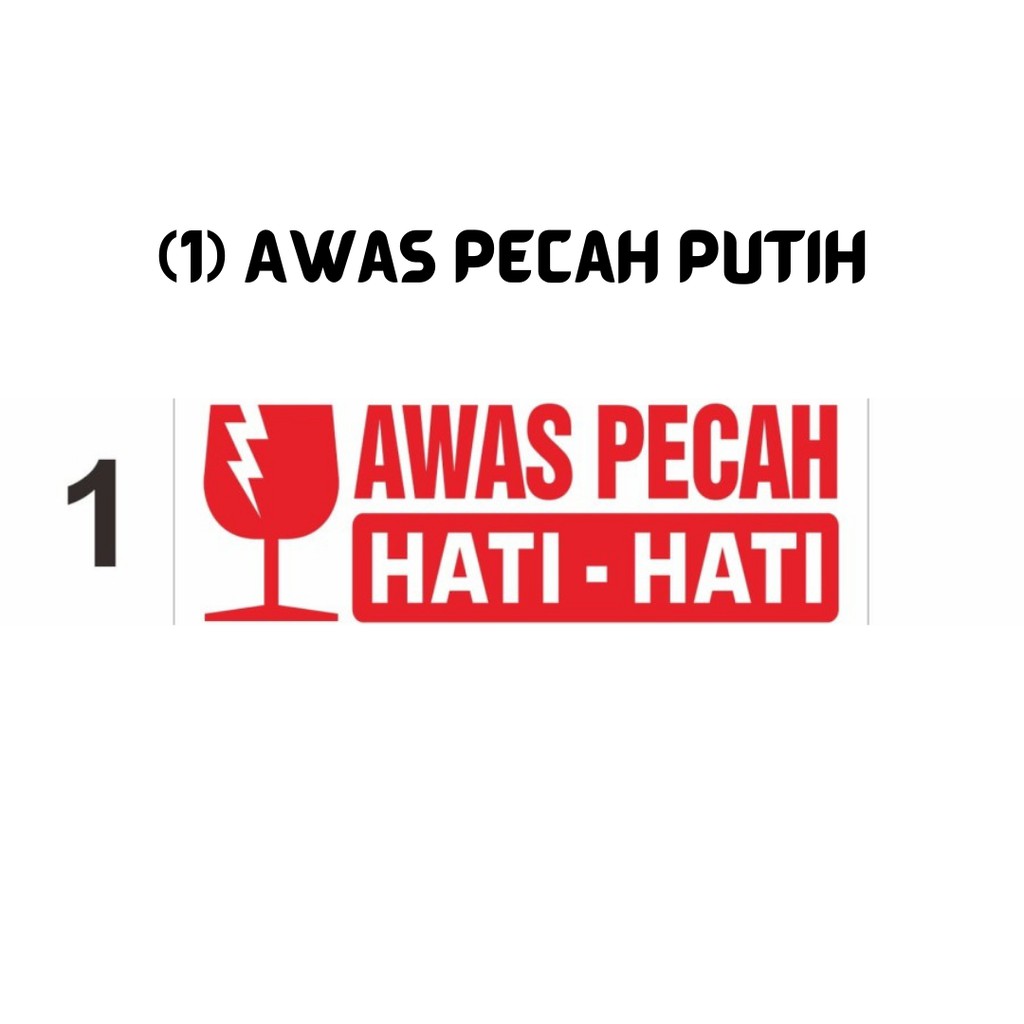 Jual Sticker Stiker Label Fragile Awas Pecah Handle With Care 8,5 x 3,5 ...
