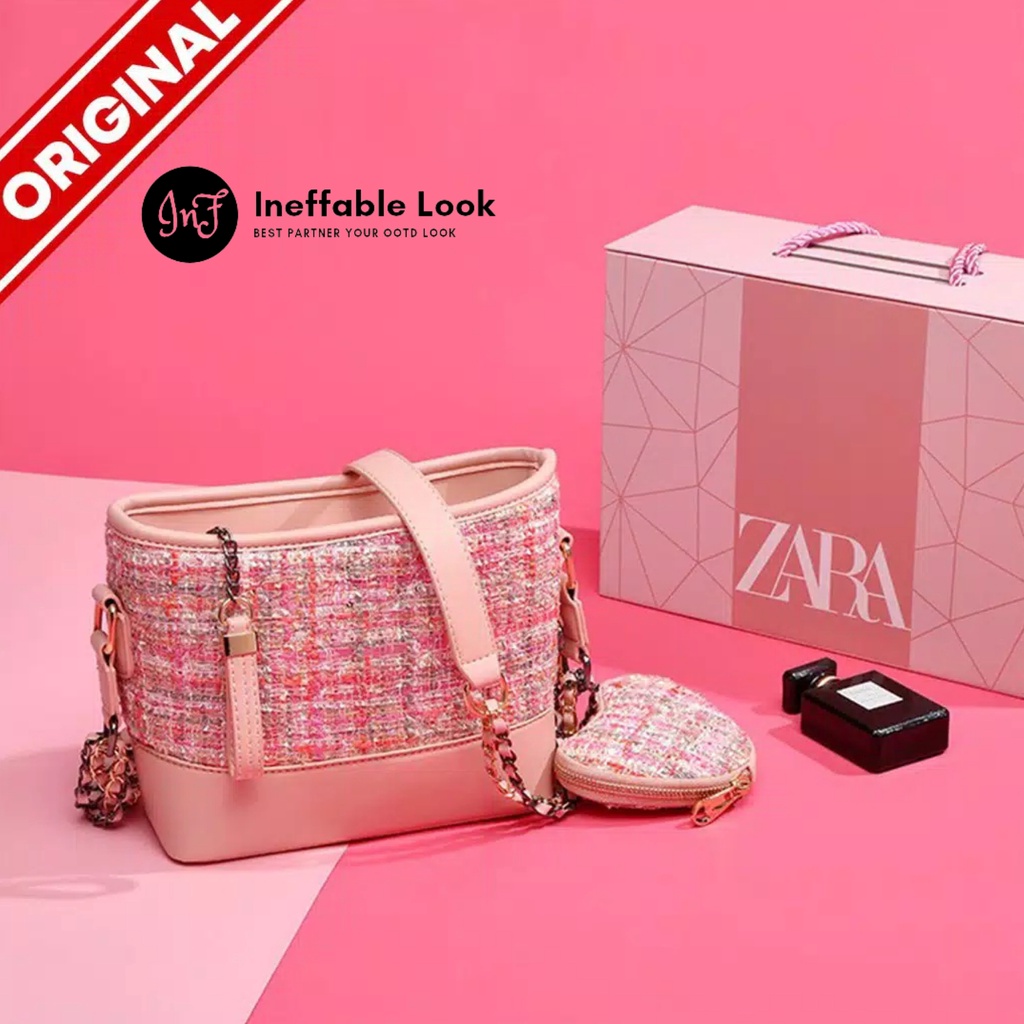 Tas selempang wanita tas wanita terbaru Zara Giftset Box Gabrielle Love Special Edition ZR19