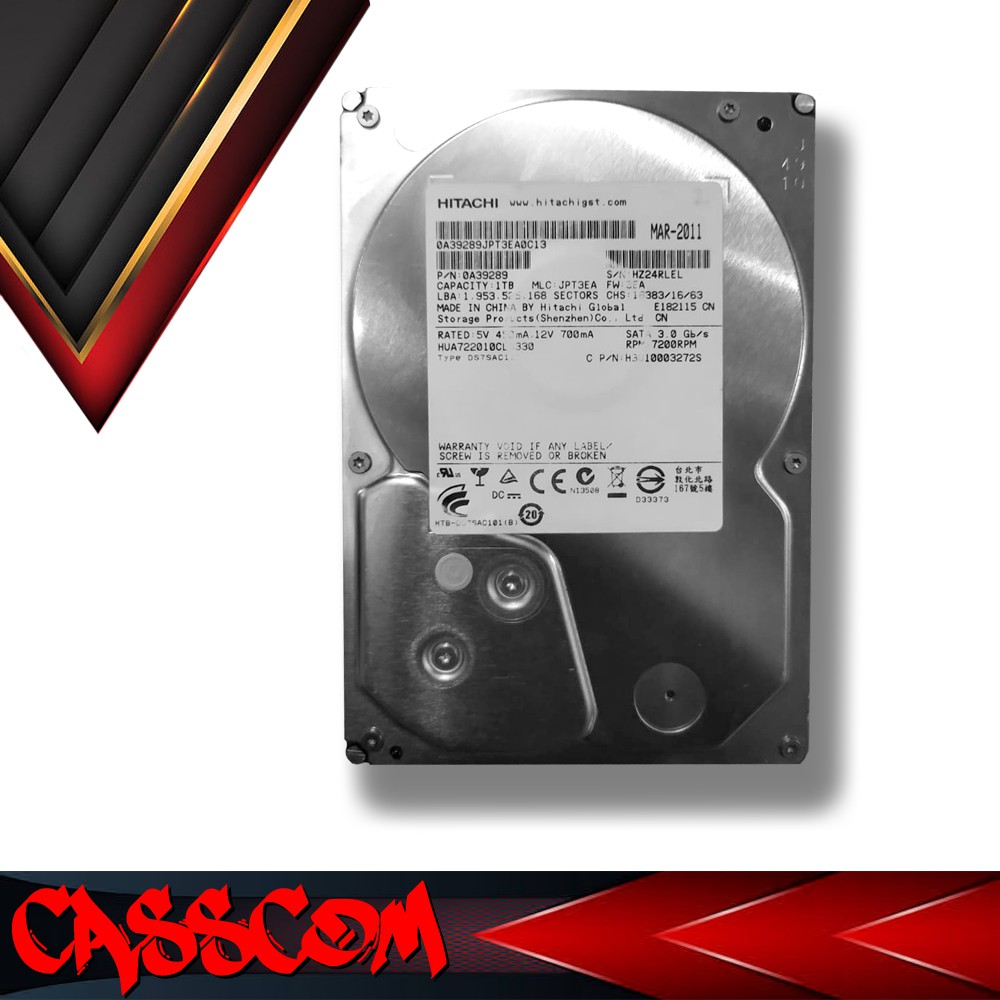 Jual Hardisk Komputer Hitachi 1TB 3.5 HDD PC (SECOND) | Shopee Indonesia