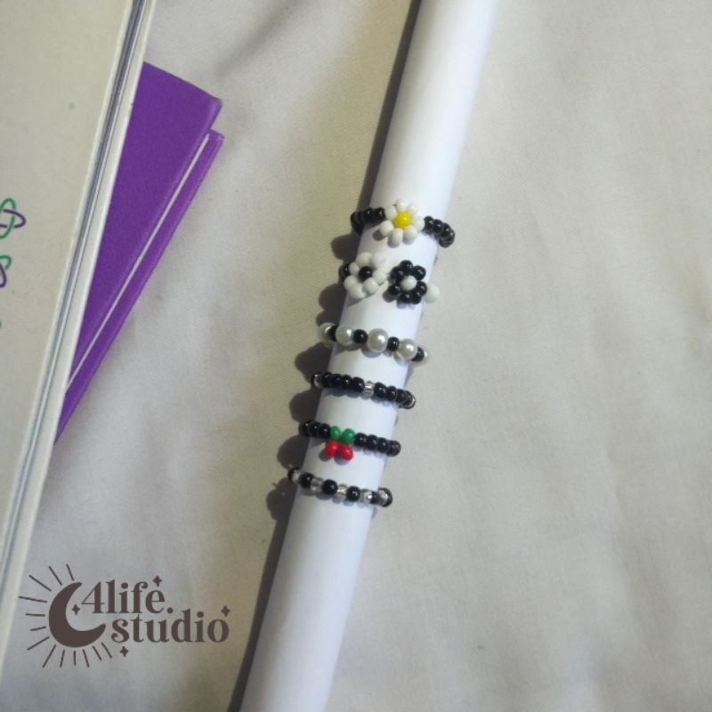Jual [BACA DESKRIPSI] RING BEADS CINCIN MANIK KOREAN KPOP AESTHETIC ...
