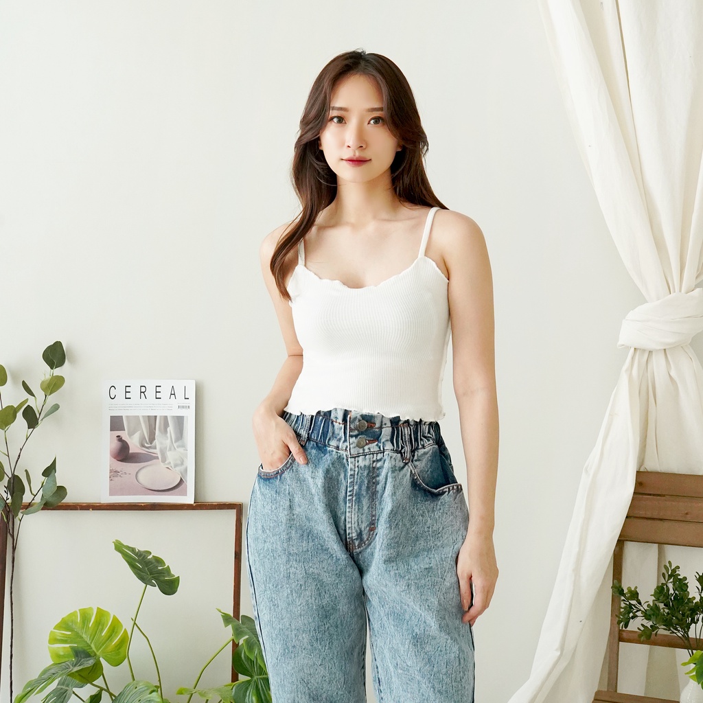 Jual Tanktop Basic Crop Tank Top Rajut Baju Atasan Wanita Crop Top ...